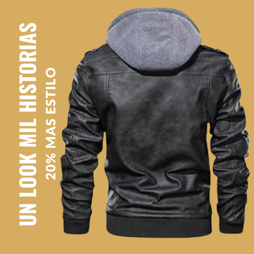 CHAQUETA RUST CAPOTA-CUEROTEX PREMIUM