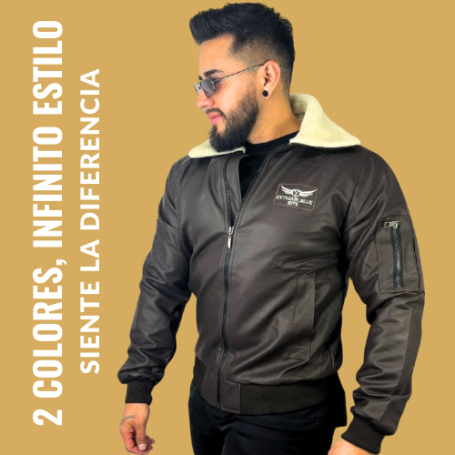 CHAQUETA LOGAN CUELLO-CUEROTEX PREMIUM