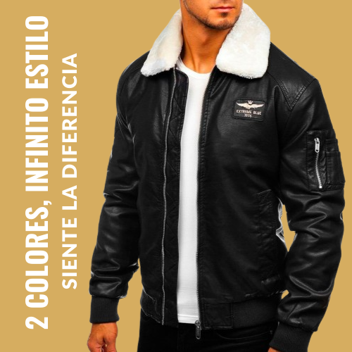 CHAQUETA LOGAN CUELLO-CUEROTEX PREMIUM